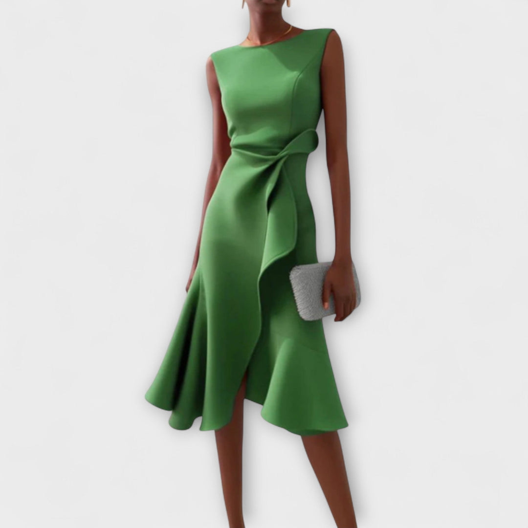 Elegant Asymmetric Midi Dress for Weddings and Parties 6