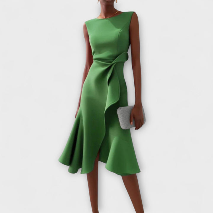 Elegant Asymmetric Midi Dress for Weddings and Parties 6