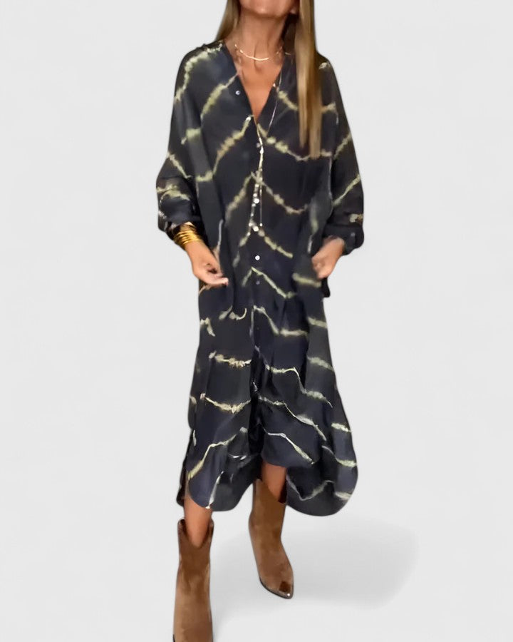 Elegant Boho Striped Maxi Dress for Effortless Style 2