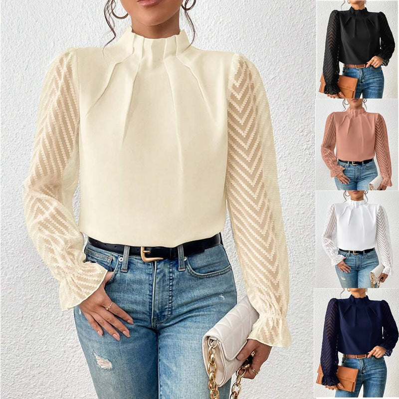 Elegant Casual Turtleneck Womens Blouse - Versatile Winter Style for Every Occasion 3