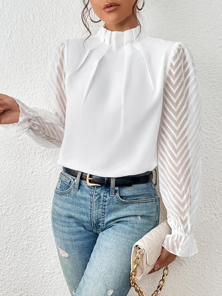 Elegant Casual Turtleneck Womens Blouse - Versatile Winter Style for Every Occasion 4