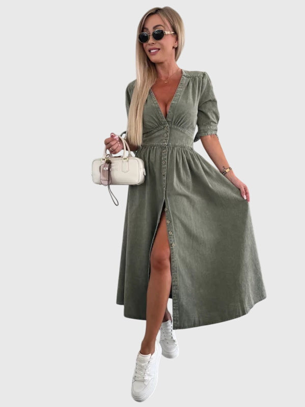 Elegant Denim Dress for Effortless Sophistication and Comfort 8