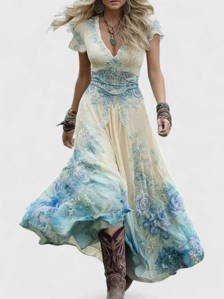 Elegant Floral Maxi Dress for Summer Casual Outings 2