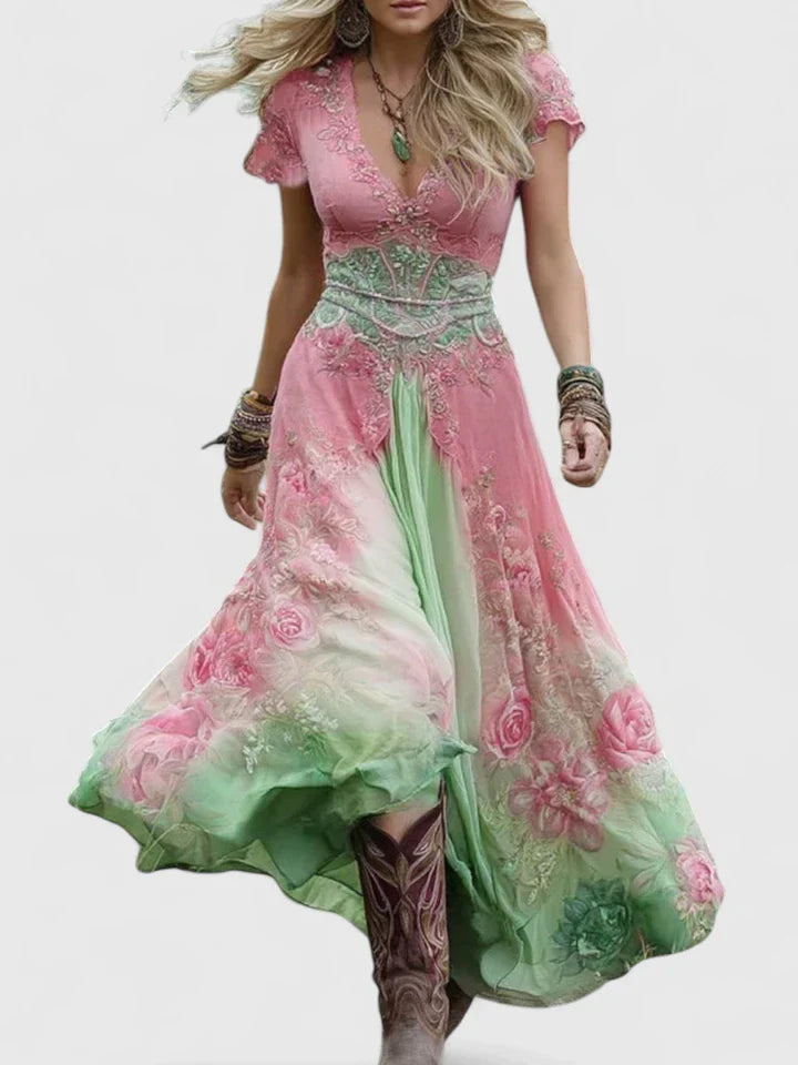 Elegant Floral Maxi Dress for Summer Casual Outings 3
