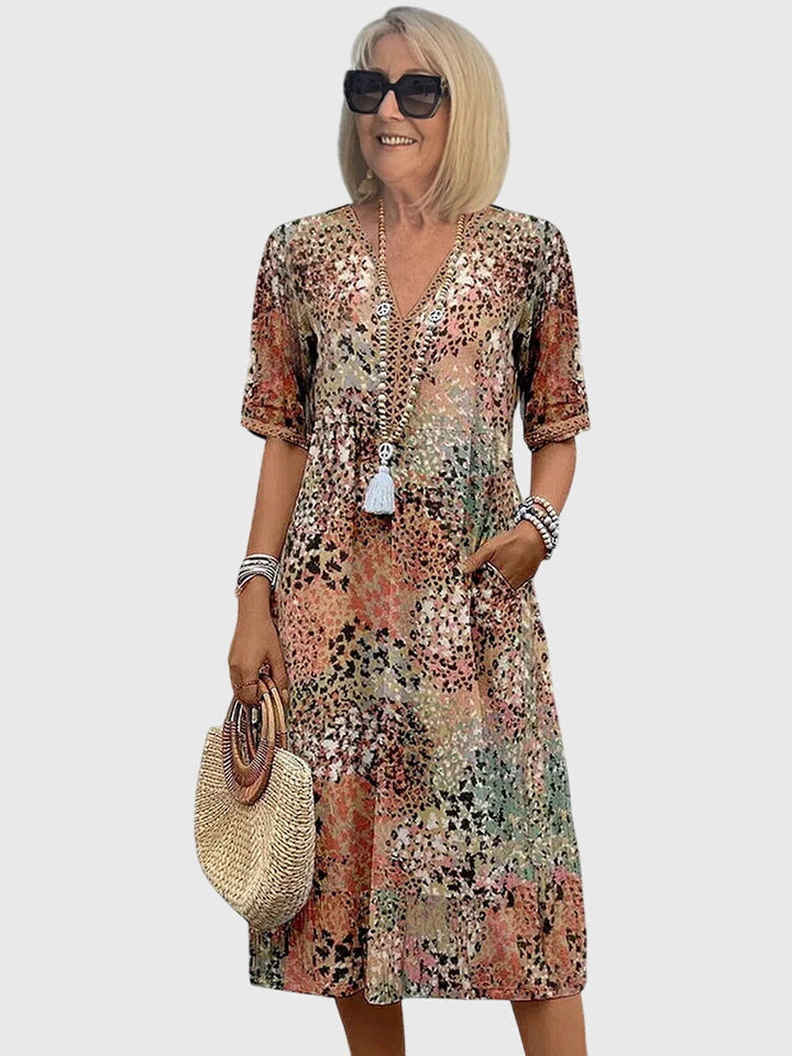 Elegant Floral Midi Dress for Effortless Style and Comfort 0