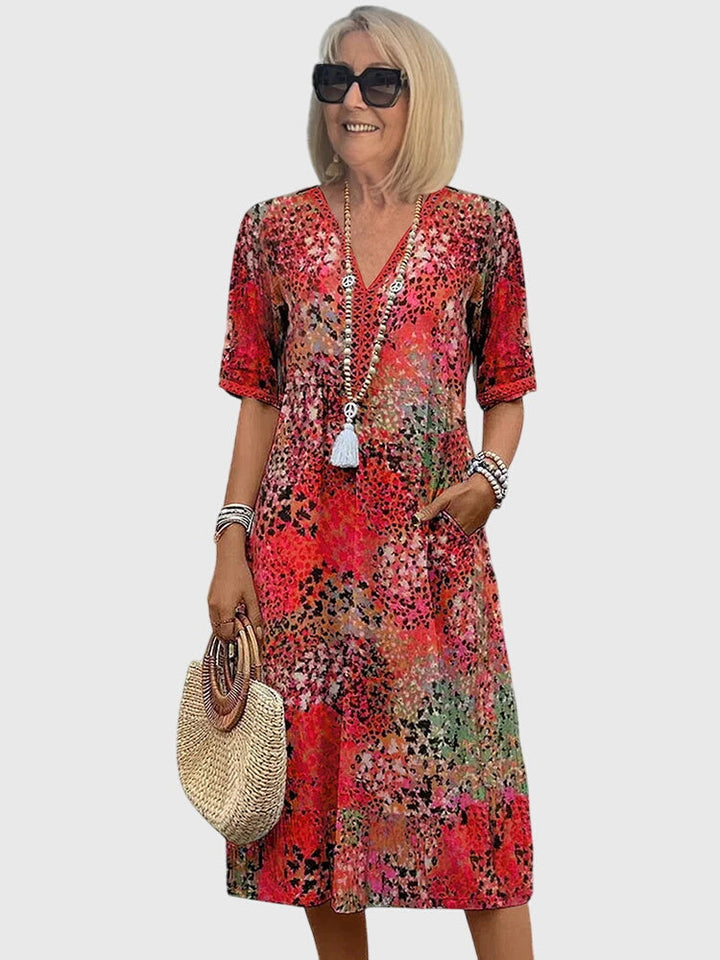 Elegant Floral Midi Dress for Effortless Style and Comfort 1