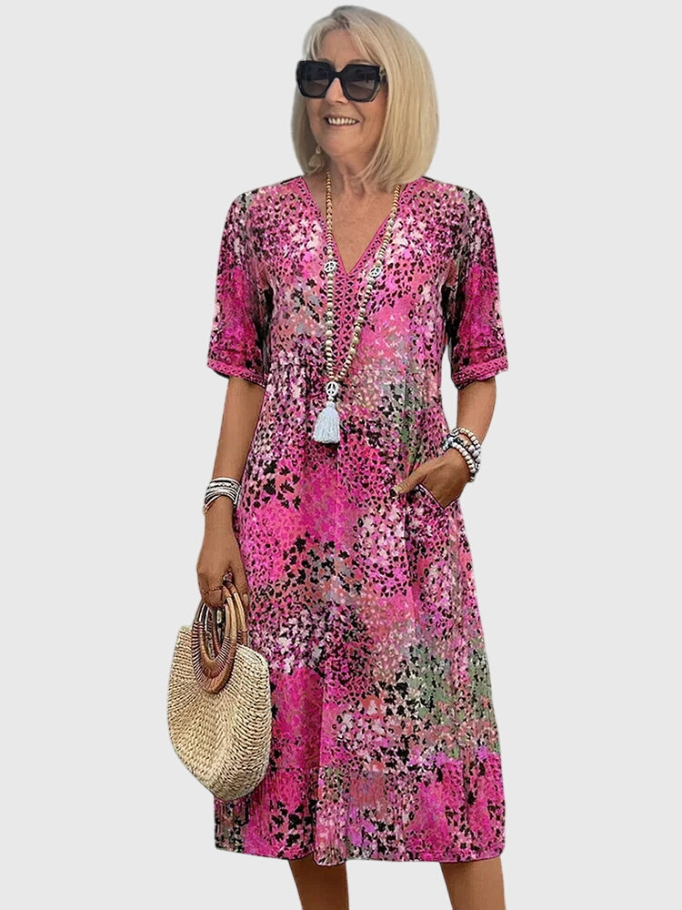 Elegant Floral Midi Dress for Effortless Style and Comfort 3
