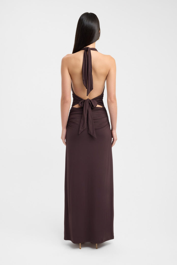 Elegant Maxi Dress for Evening Events - Figure-Hugging Halter Style 2