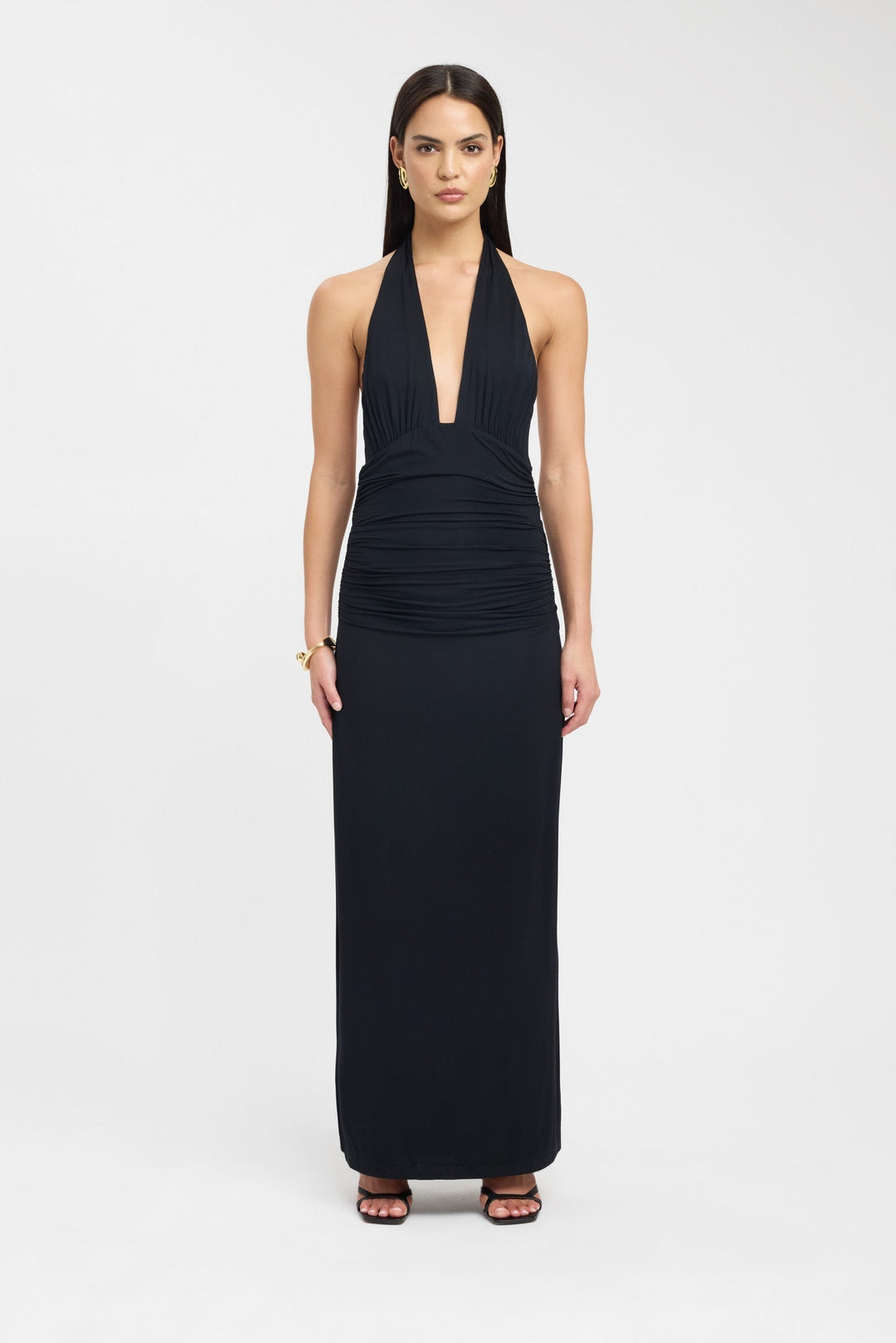 Elegant Maxi Dress for Evening Events - Figure-Hugging Halter Style 3