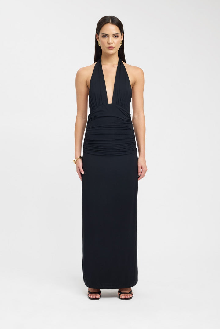 Elegant Maxi Dress for Evening Events - Figure-Hugging Halter Style 3