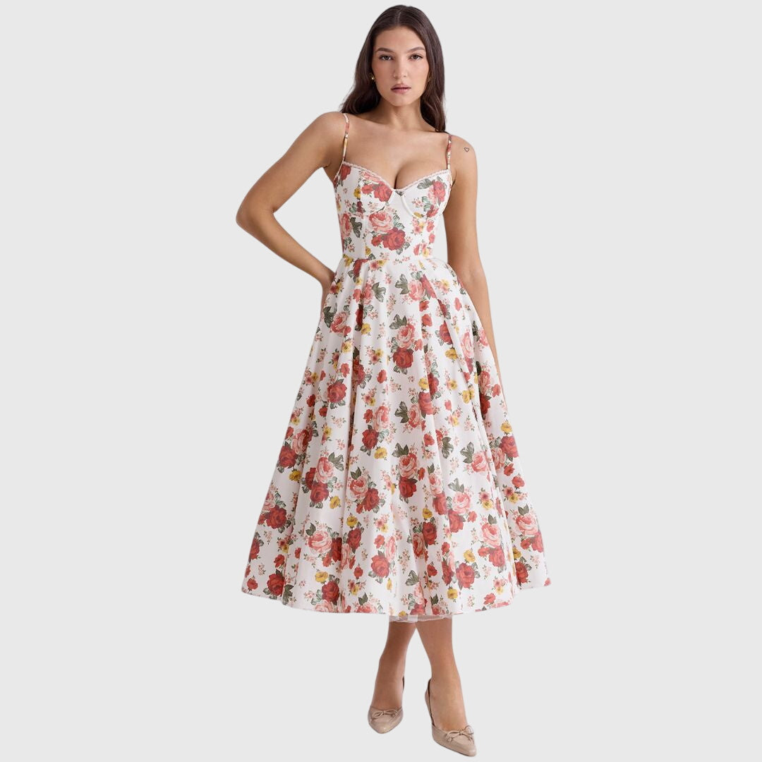 Elegant Maxi Dress for Special Occasions - Adjustable Straps, Flowing Skirt 4