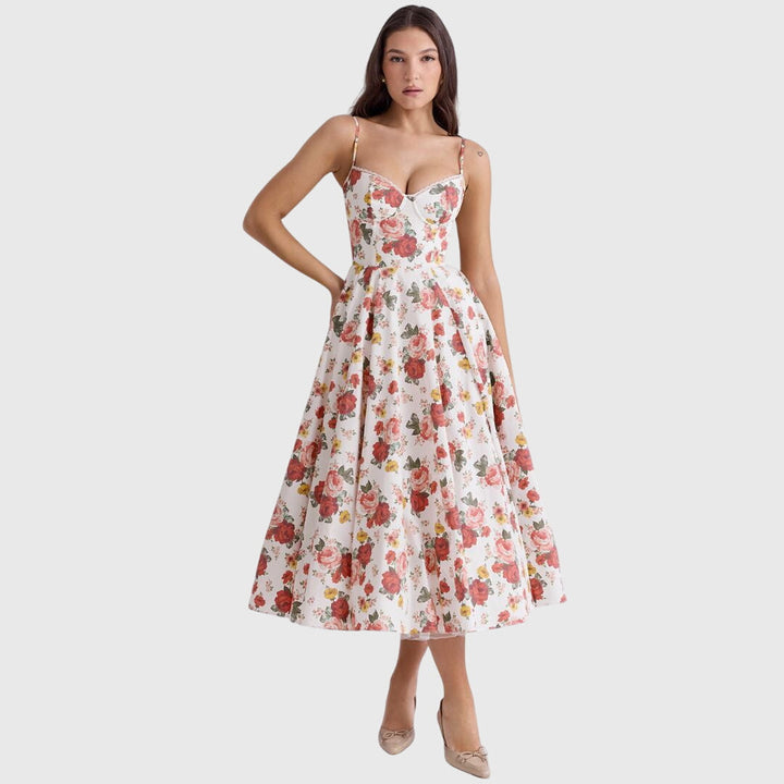 Elegant Maxi Dress for Special Occasions - Adjustable Straps, Flowing Skirt 4