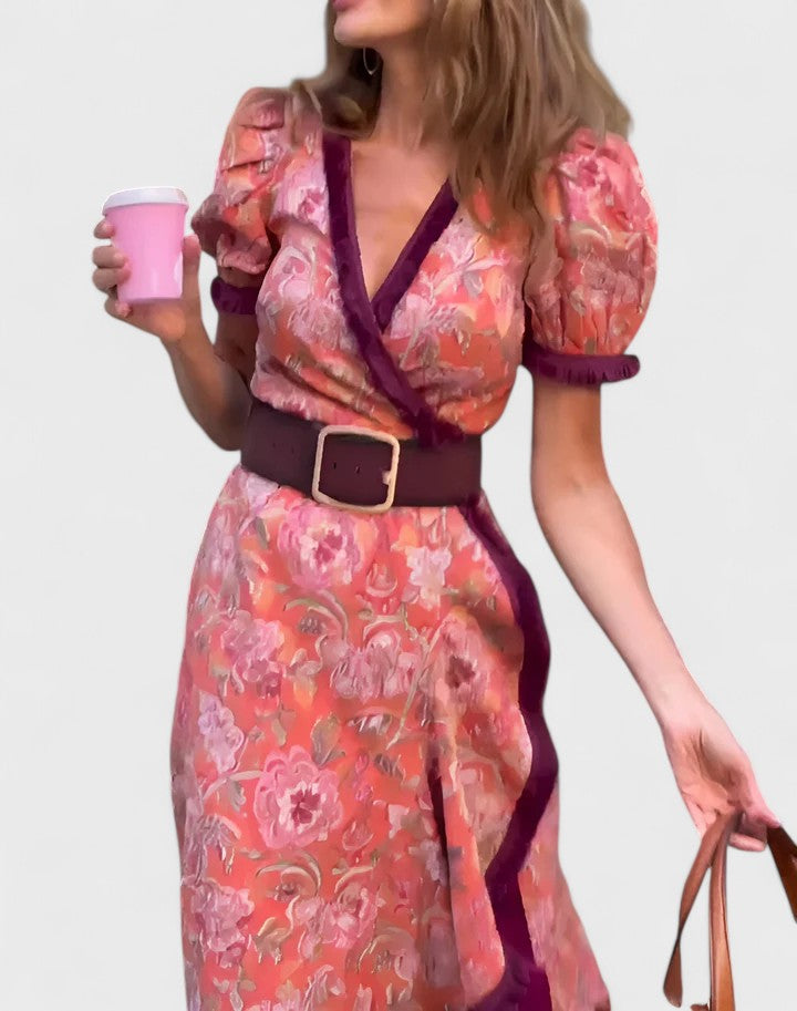 Elegant Maxi Dress for Women - Soft Pink Flowing Design for Any Occasion 1