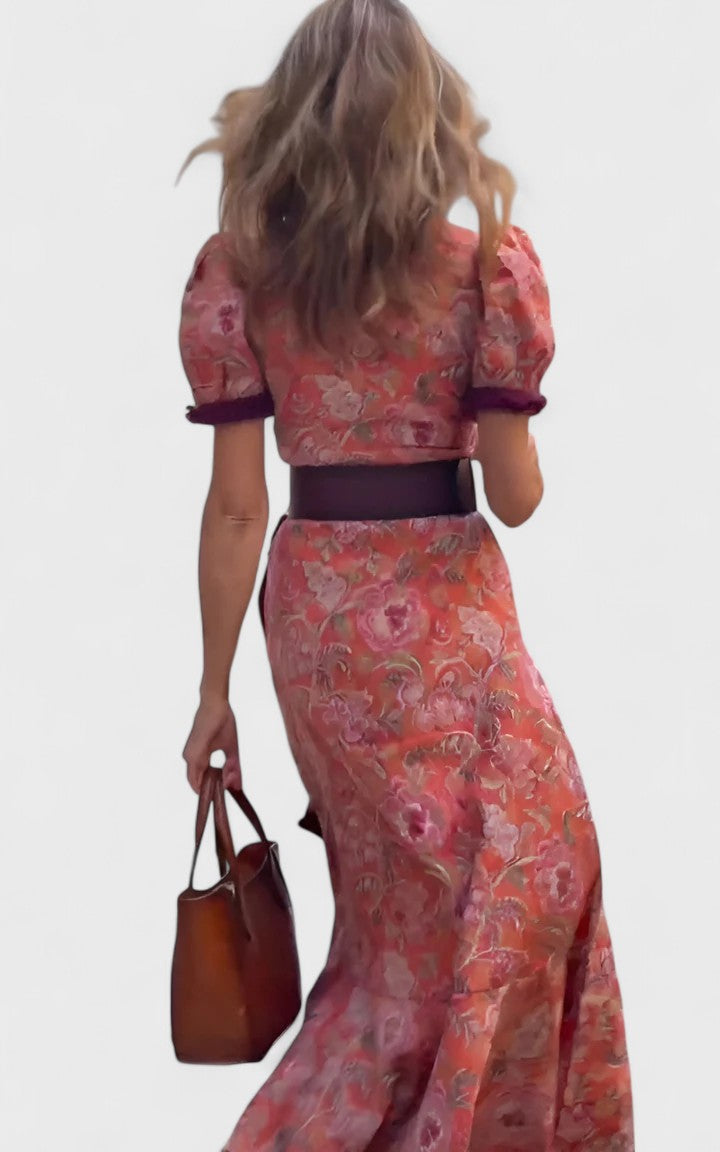 Elegant Maxi Dress for Women - Soft Pink Flowing Design for Any Occasion 2