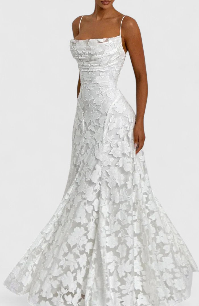 Elegant Maxi Dress with Cowl Neckline and Lace-Up Back for Stunning Style 6