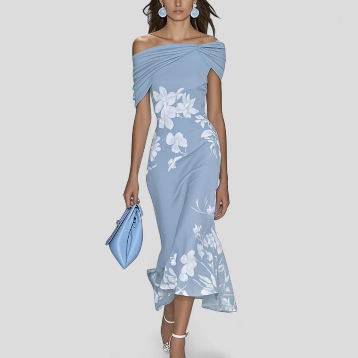 Elegant Midi Dress with Unique Print for Effortless Style 1