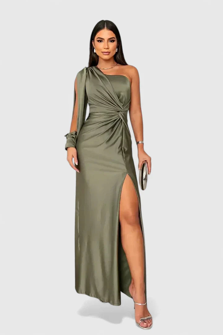 Elegant One-Shoulder Maxi Dress for Special Occasions 0
