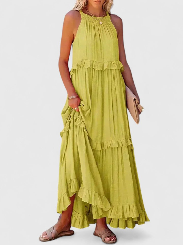Elegant Sleeveless Dress with Ruffle Details for Versatile Style 1