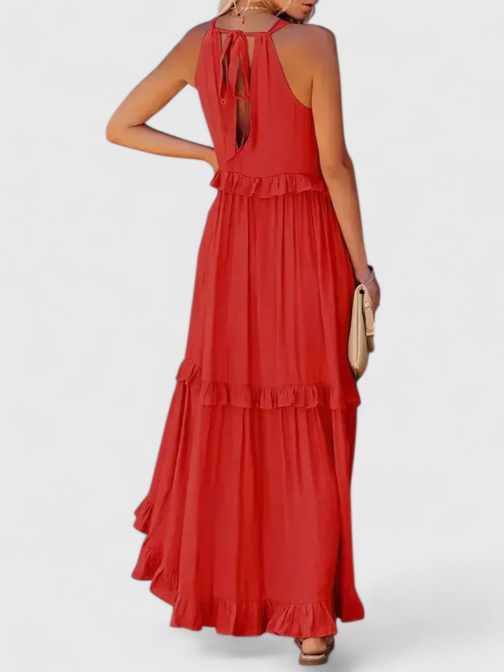Elegant Sleeveless Dress with Ruffle Details for Versatile Style 11