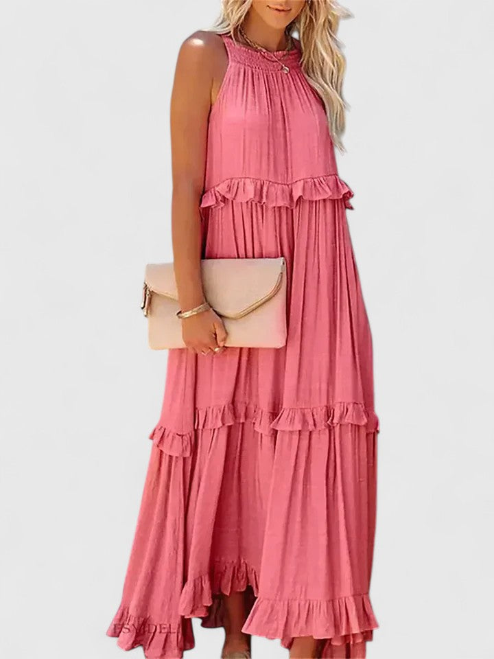 Elegant Sleeveless Dress with Ruffle Details for Versatile Style 4
