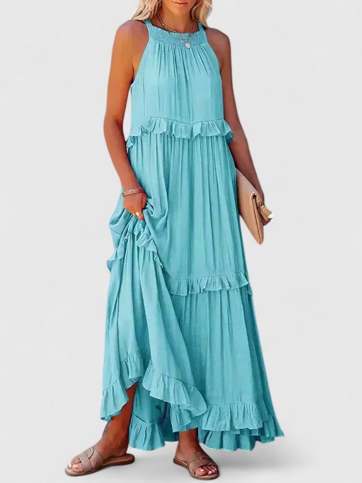 Elegant Sleeveless Dress with Ruffle Details for Versatile Style 5