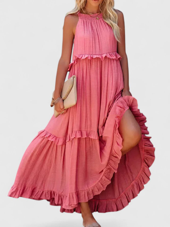 Elegant Sleeveless Dress with Ruffle Details for Versatile Style 7