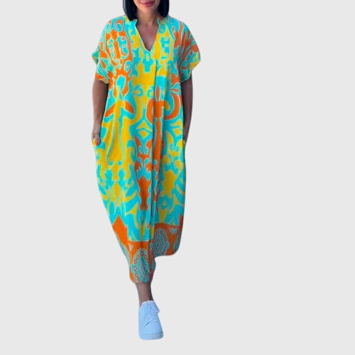 Elegant Summer Dress with Floral Pattern for Effortless Style 1