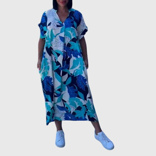Elegant Summer Dress with Floral Pattern for Effortless Style 2