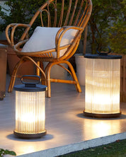 Elegant Trädgårdslampa i Glas och Rostfritt Stål med Solenergi – GlowSphere 2