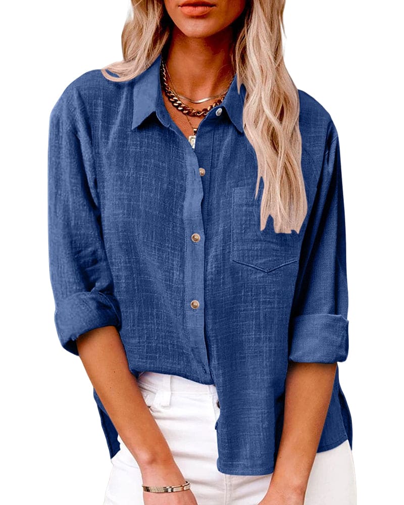 Elegant Women's Long Sleeve Blouse - Versatile Casual Top for Every Occasion 0