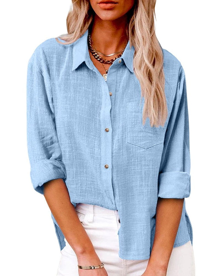 Elegant Women's Long Sleeve Blouse - Versatile Casual Top for Every Occasion 1