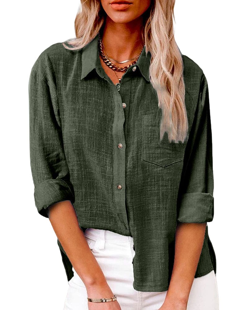 Elegant Women's Long Sleeve Blouse - Versatile Casual Top for Every Occasion 4