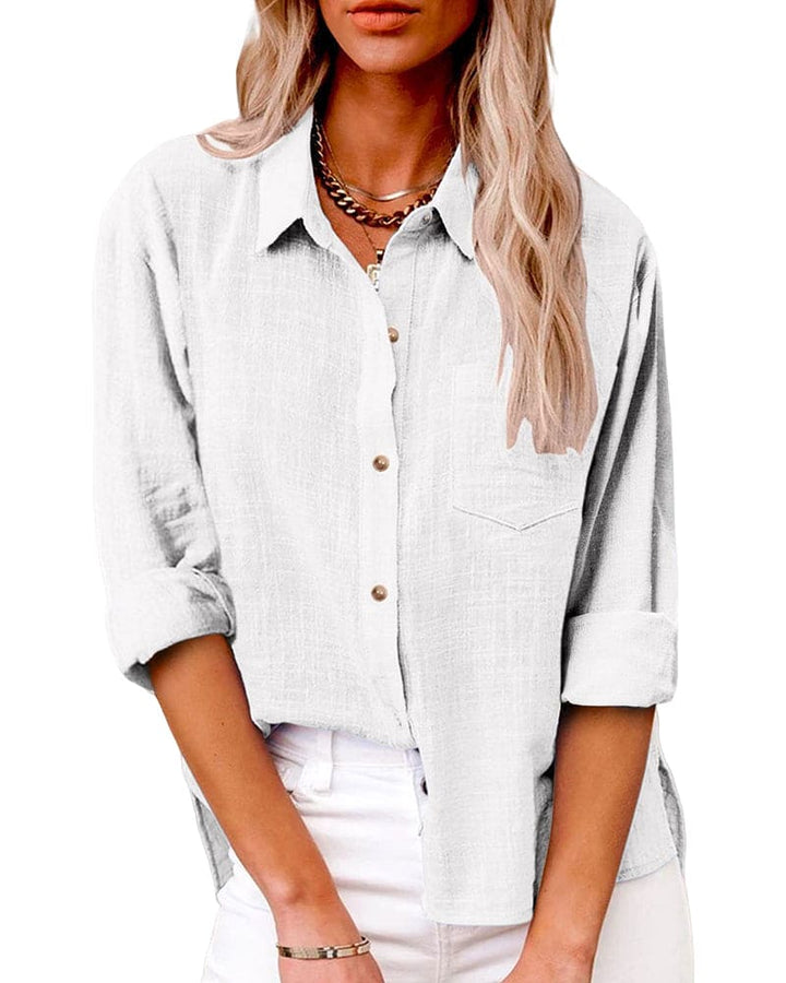 Elegant Women's Long Sleeve Blouse - Versatile Casual Top for Every Occasion 5