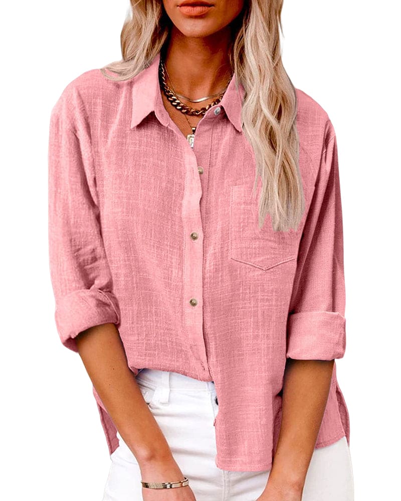 Elegant Women's Long Sleeve Blouse - Versatile Casual Top for Every Occasion 6