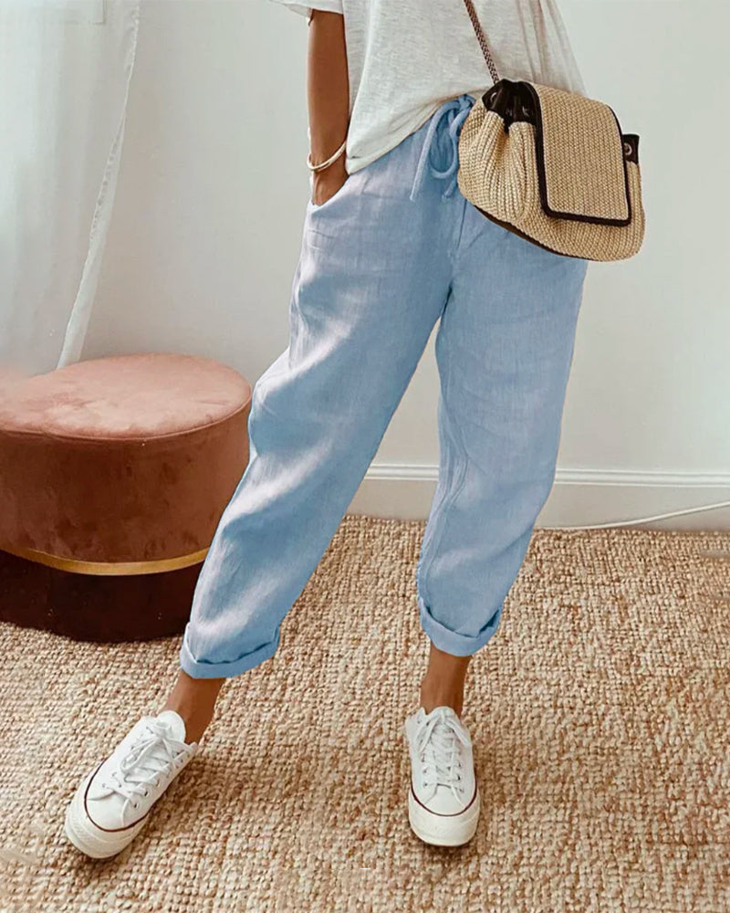 Elegant Women's Trousers with Comfort Stretch Waistband 2