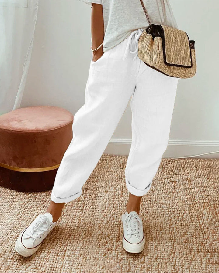Elegant Women's Trousers with Comfort Stretch Waistband 3