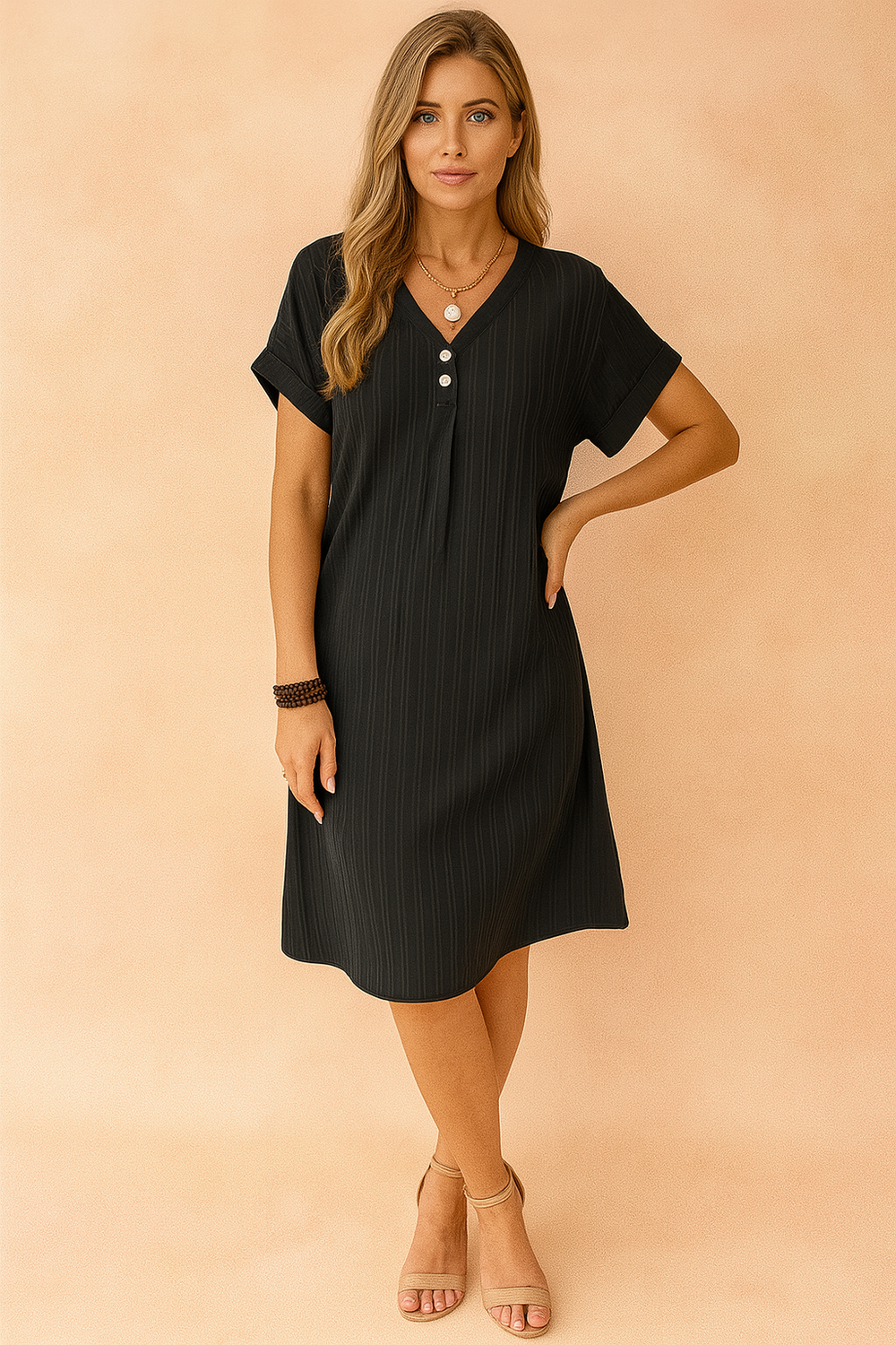 Elegant Women's V-Neck Summer Dress for Special Occasions 1