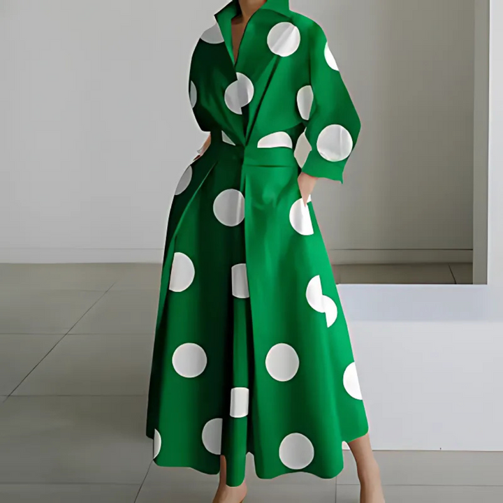 Elegant Women's Wrap Maxi Dress with Flattering Silhouette 3