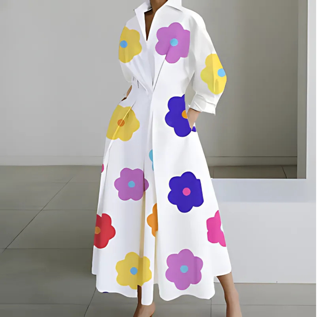 Elegant Women's Wrap Maxi Dress with Flattering Silhouette 4
