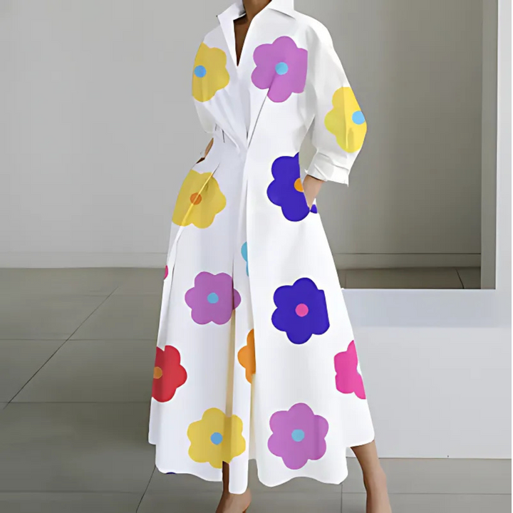 Elegant Women's Wrap Maxi Dress with Flattering Silhouette 4