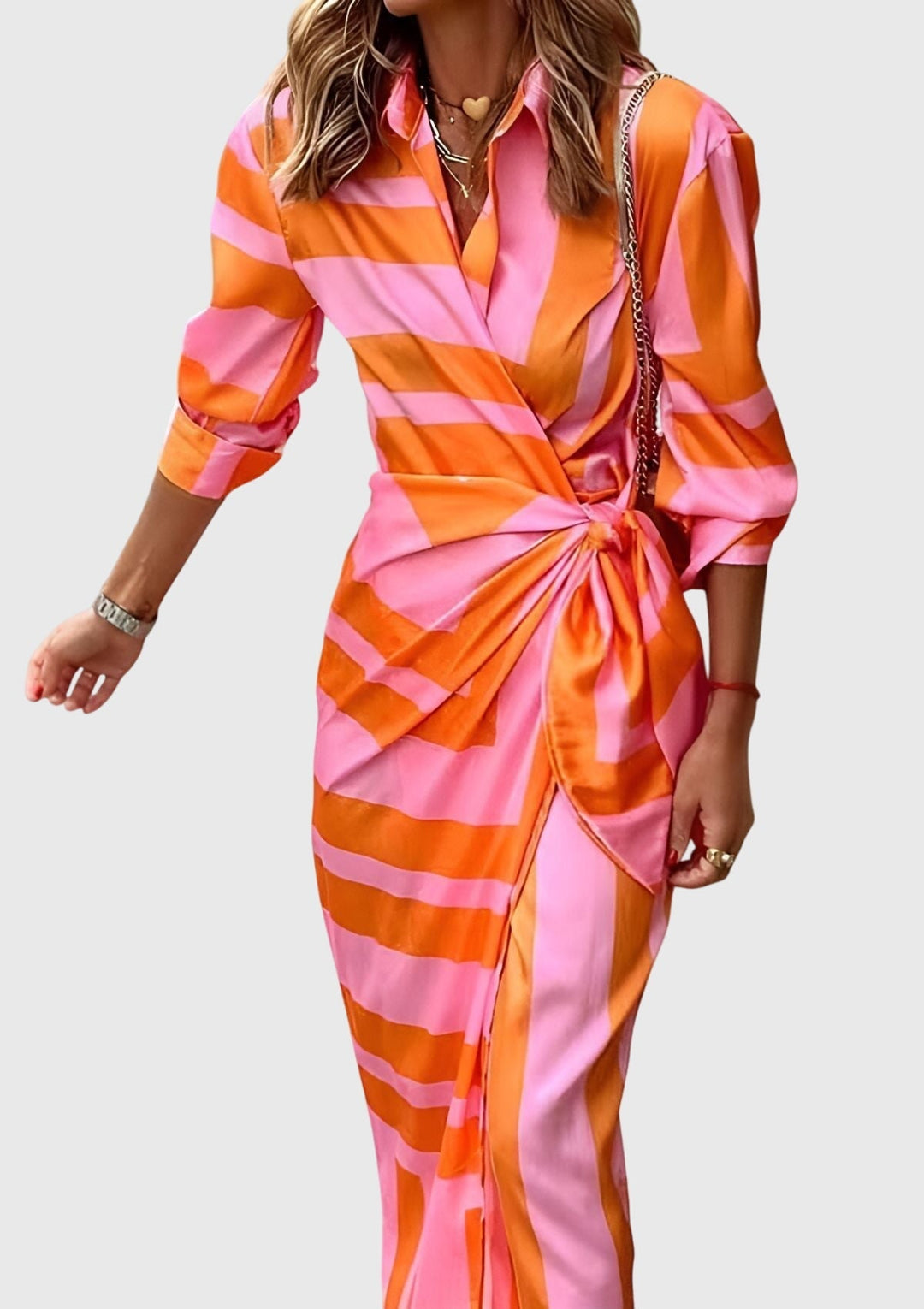 Elegant Wrap Dress with Chic Print for Every Occasion 0