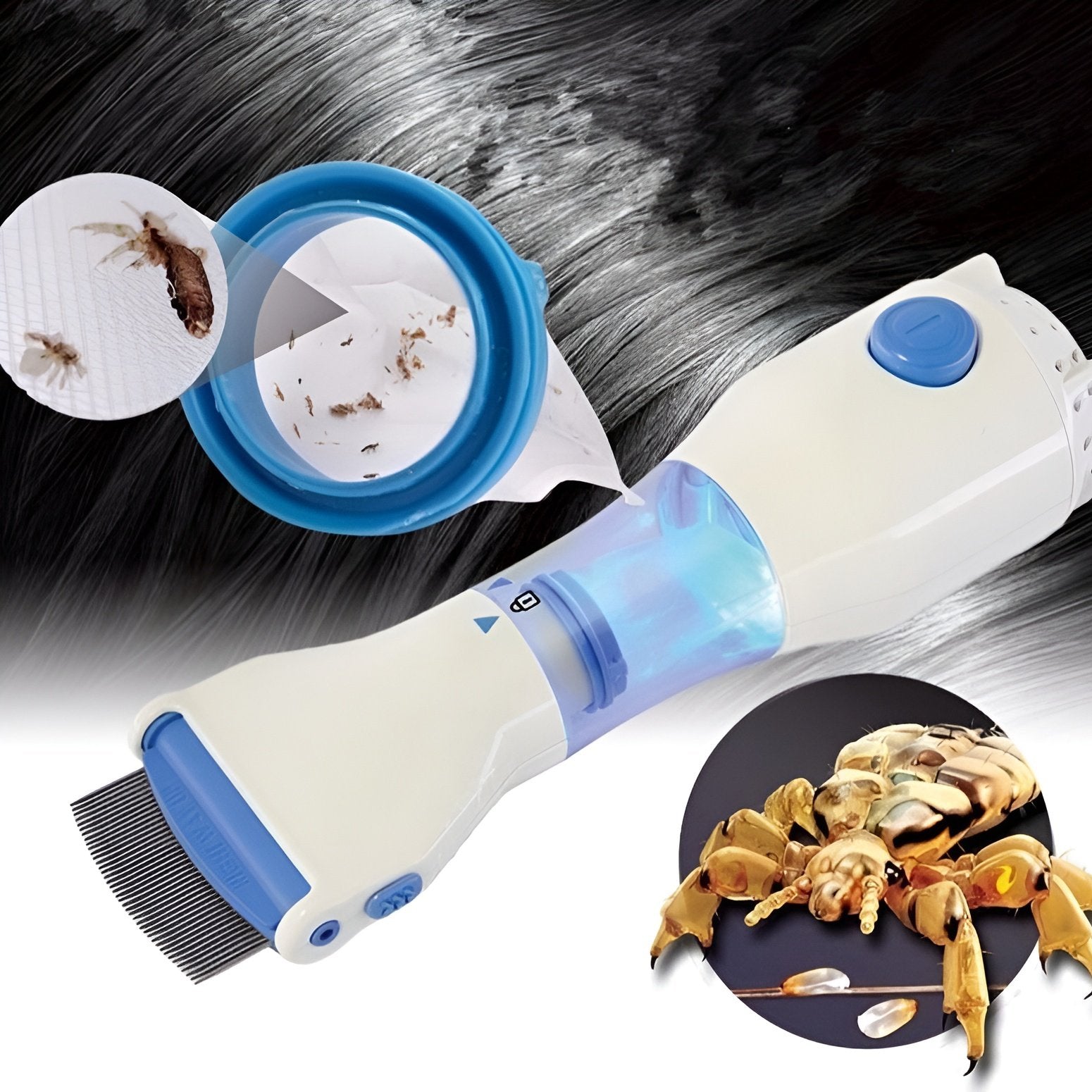 Elektrisk lösskam Lössborttagare sant - fri och säker - loppor 1