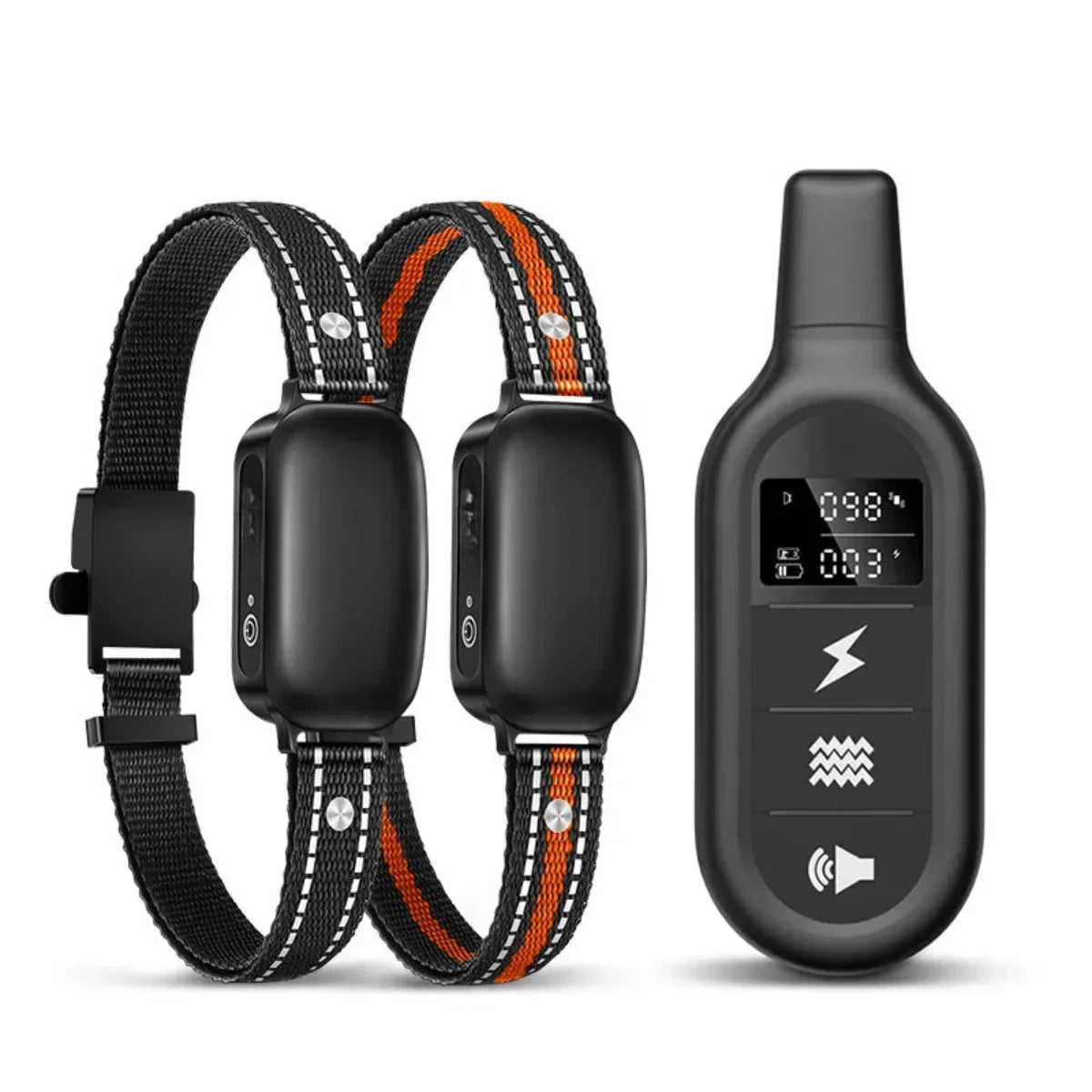 Elektriskt hundträningshalsband med fjärrkontroll, vattentätt, 16 justerbara stötdämparnivåer, 1000 m räckvidd, pip- och vibrationslägen 1