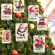 FestiveWood | Rustikt träkortshållare för jul och nyår för säsongsbetonad uppvisning 10