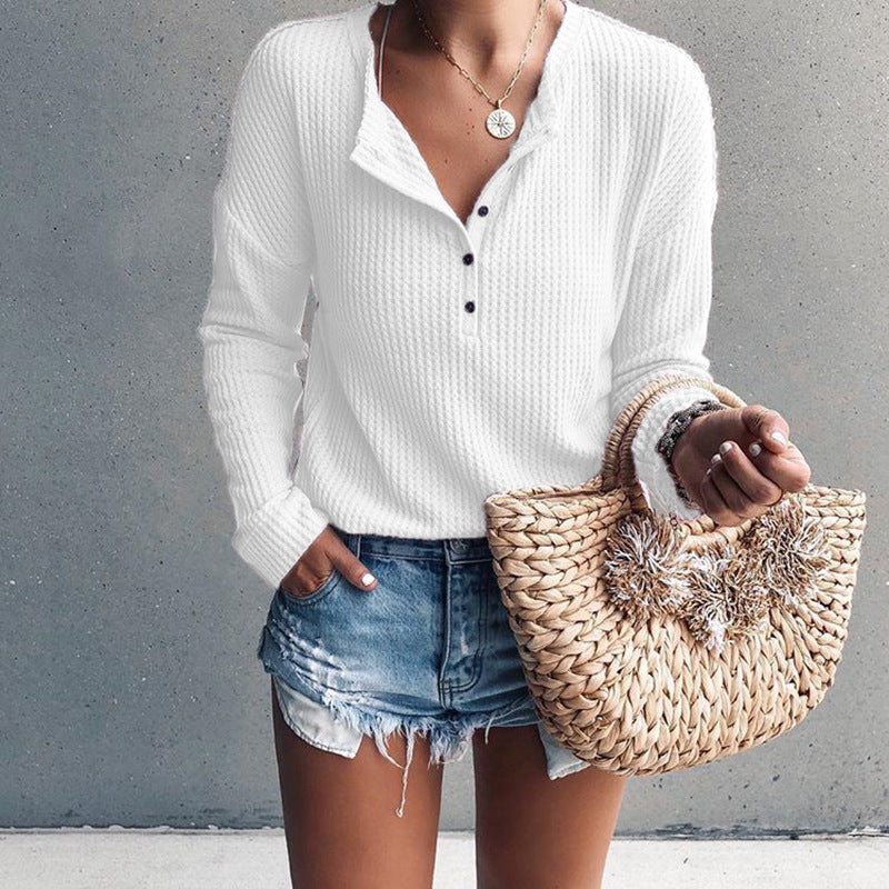 Flattering V-Neck Shirt for Women - Elegant & Versatile Style 1