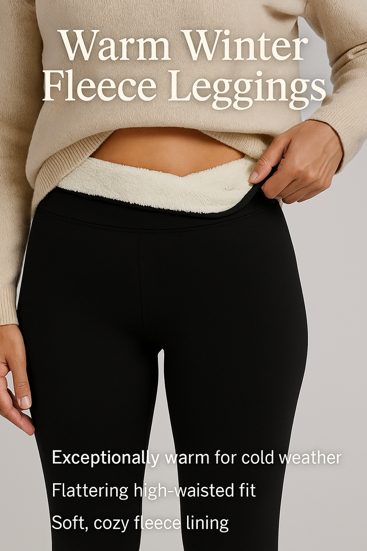 Fleece Lined Leggings for Women - High-Waisted Winter Comfort & Style 2
