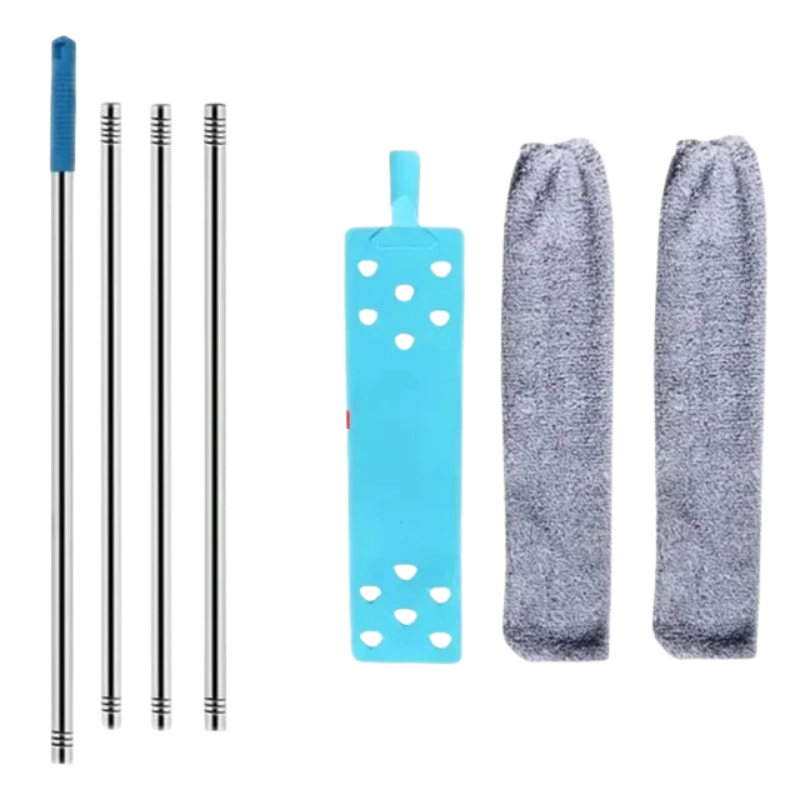 Flexibelt Rengöringsverktyg med Teleskophandtag för Svåråtkomliga Utrymmen – Lätt och Effektiv Städning med Mikrofiber Mopp 0