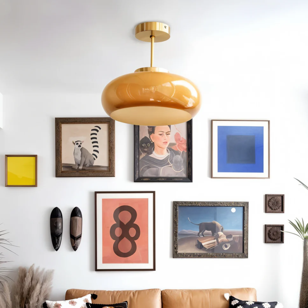 Flixar - Vintage Gul Taklampa 1