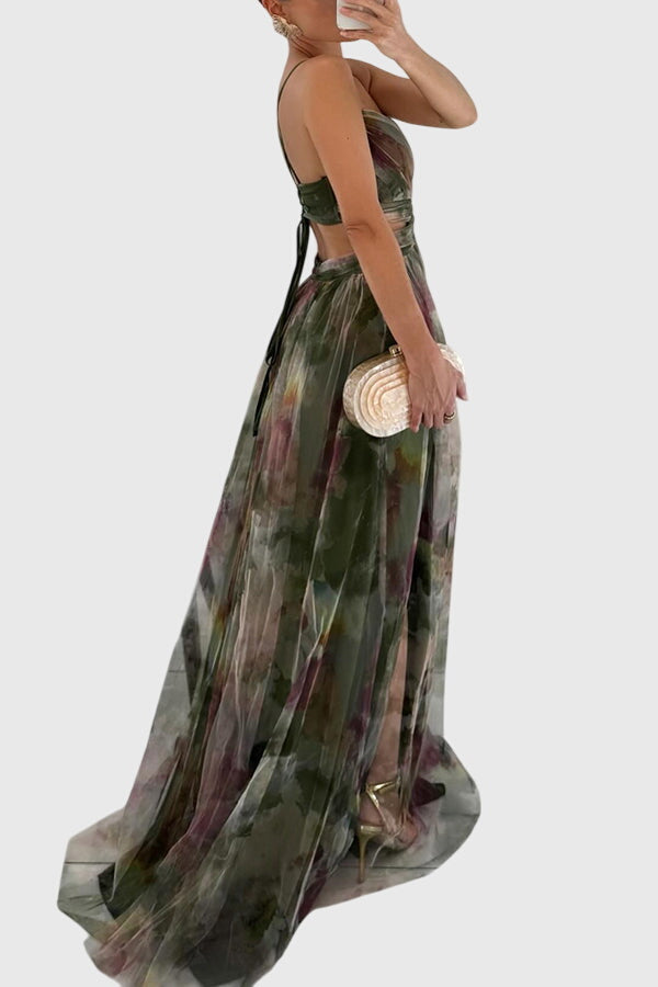 Floral Maxi Dress for Summer Events - Adjustable Fit & Breathable Design 4