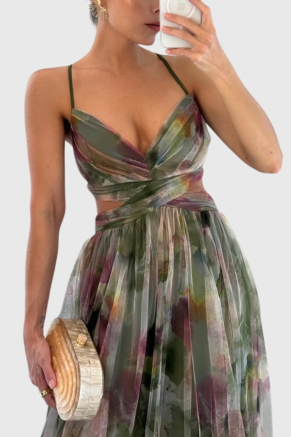 Floral Maxi Dress for Summer Events - Adjustable Fit & Breathable Design 5